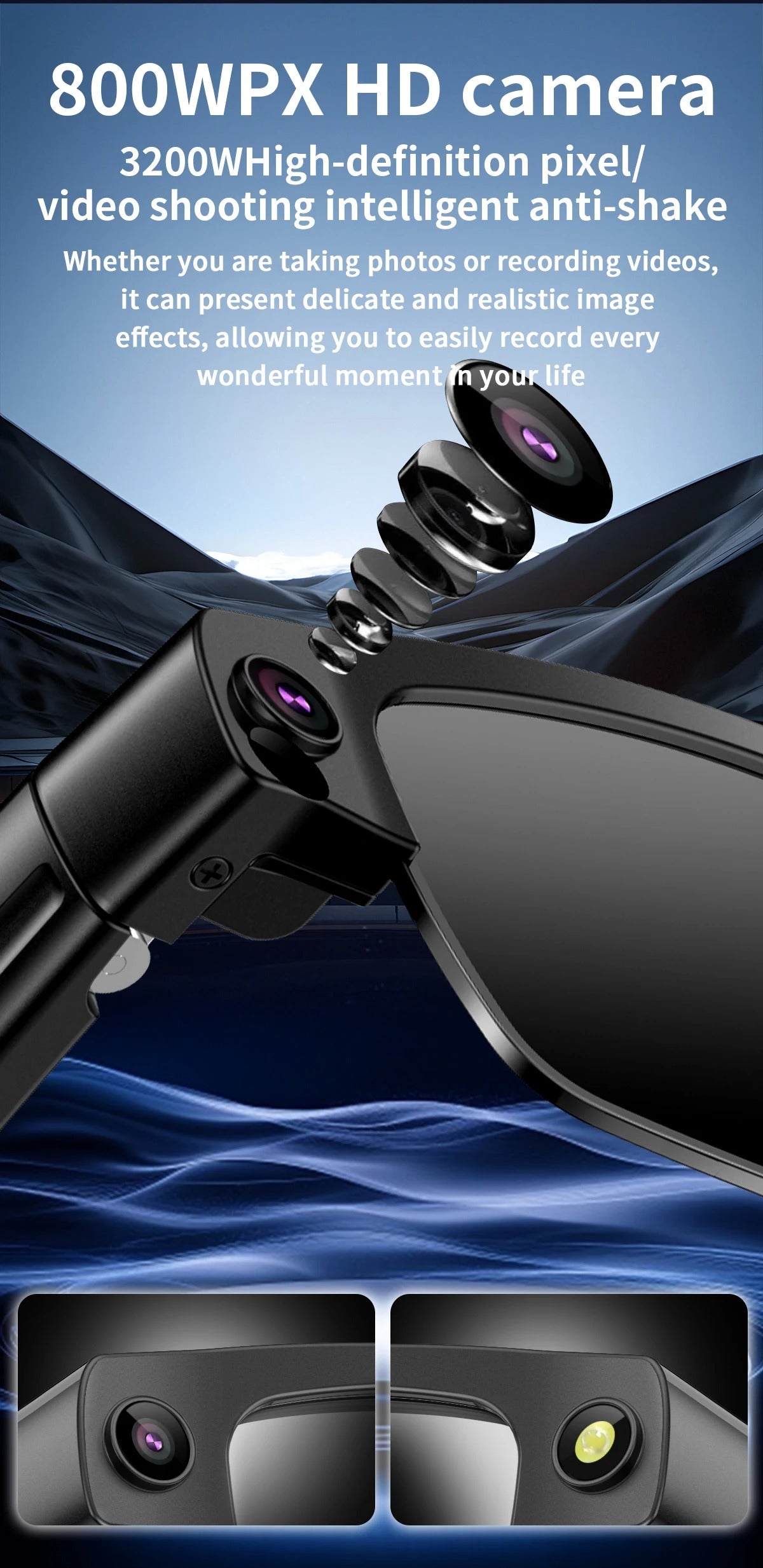 Smart Glasses with Camera & HD Video Recording