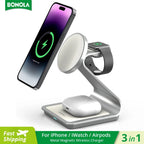 Wireless charging station 3-in-1
