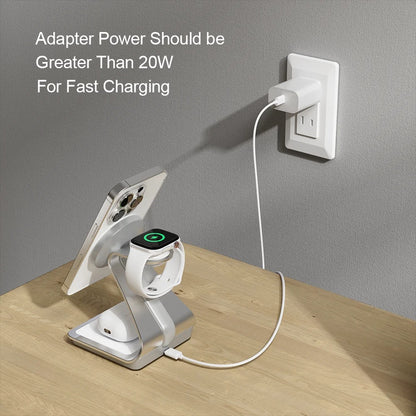 Wireless charging station 3-in-1