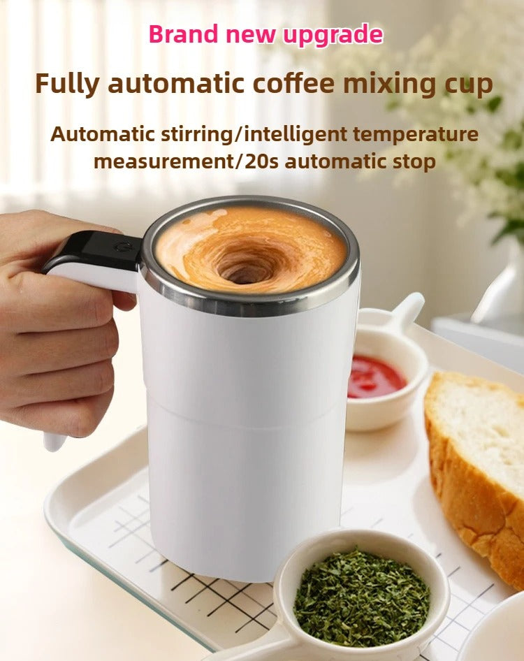Smart Self-Stirring Coffee Mug with LED Temperature Display