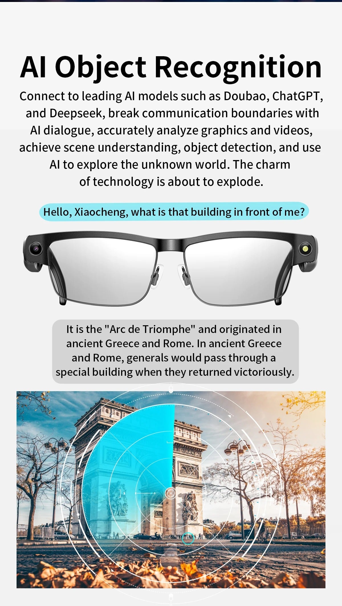 Smart Glasses with Camera & HD Video Recording