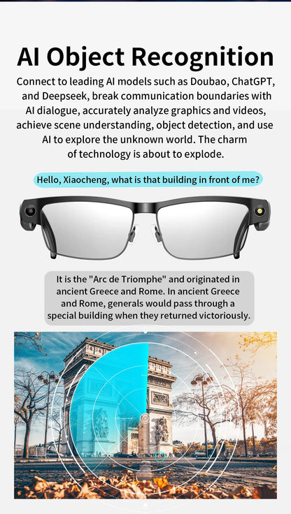 Smart Glasses with Camera & HD Video Recording